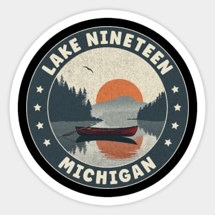 Lake Nineteen Michigan Sunset Sticker